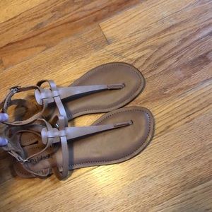 T Bar leather sandal
